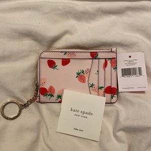 kate spade strawberry key pouch